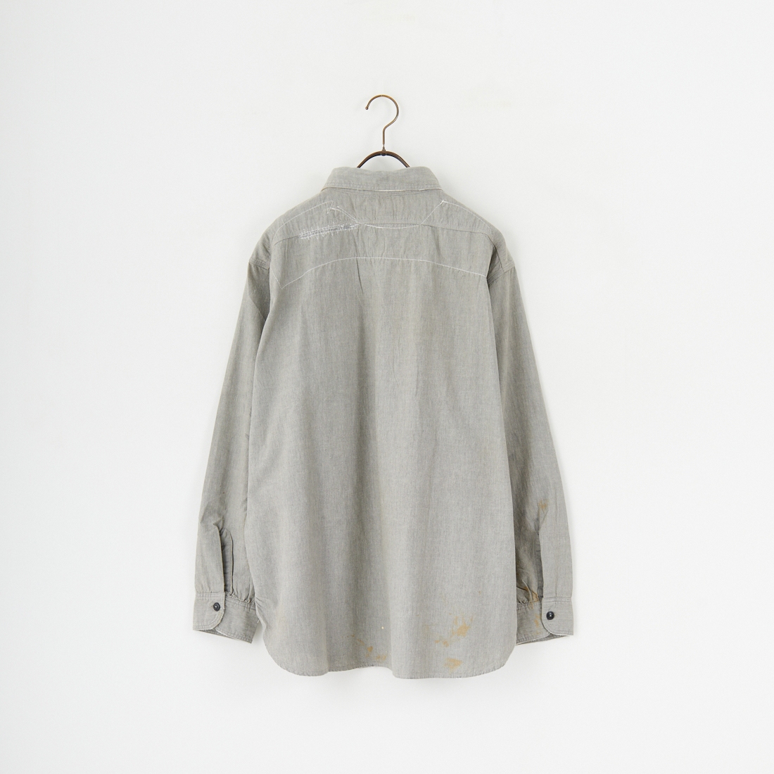BOW WOW [バウワウ] リペアードウォーングレーシャンブレーシャツ [BW252-RWGCS] AGED GRAY