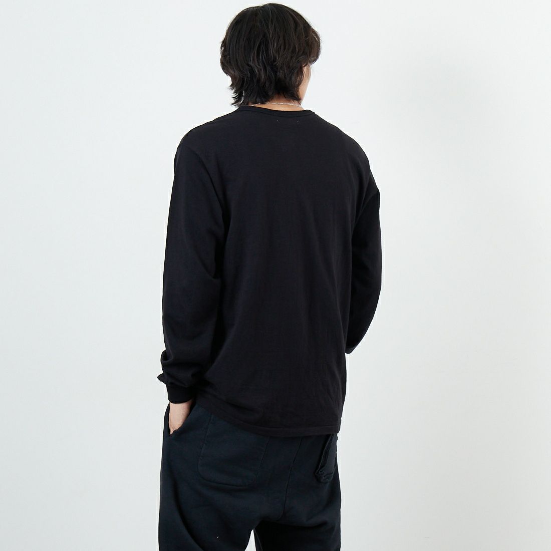 BOW WOW [バウワウ] 88/12 ロングスリーブTシャツ [BW-8L] 88/12 BLAC &&モデル身長：179cm 着用サイズ：L&&