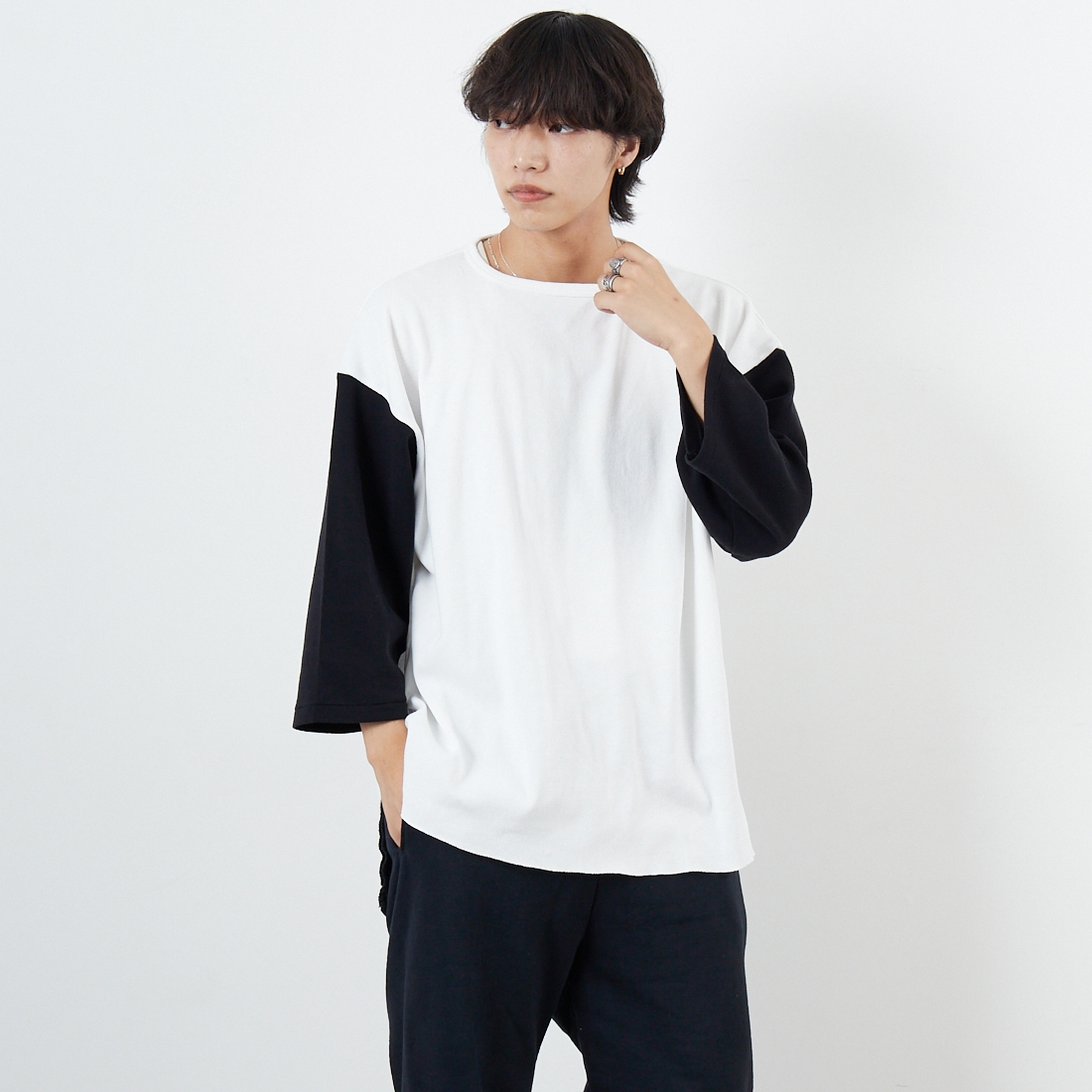 beware of dog/ロンT/長袖Tシャツ/M/コットン/BLK/ブラック BOWWOW