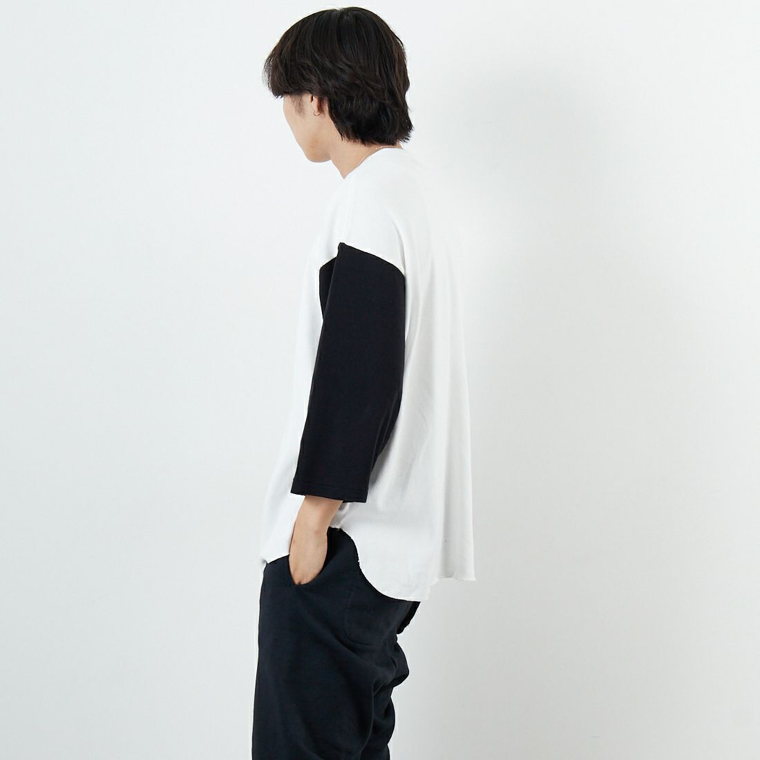 BOW WOW [バウワウ] ベースボールTシャツ [BW-BT] BLACK/WHIT