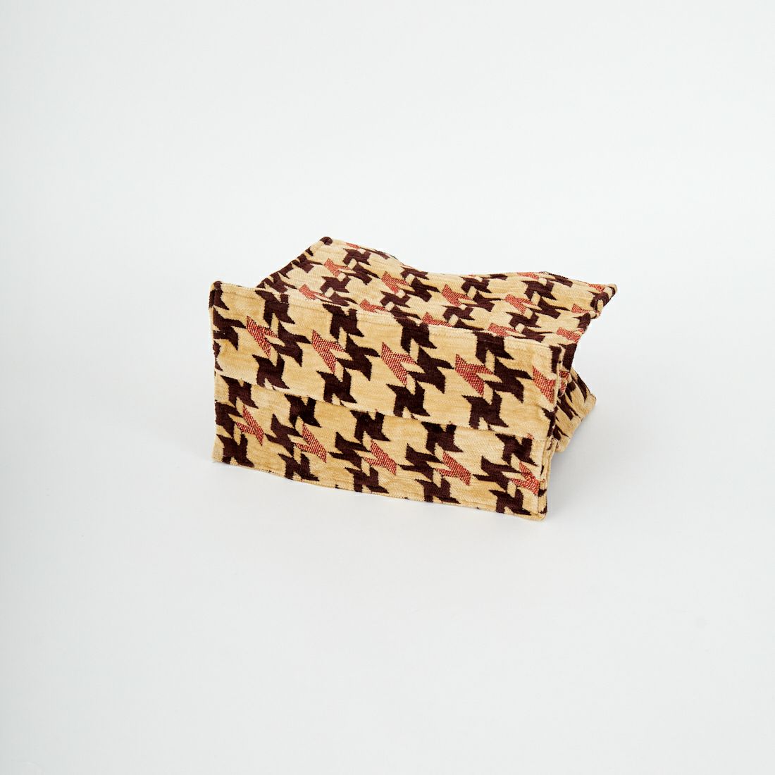 Bindu [ビンドゥー] 千鳥格子柄 スモールブックトートバッグ [BBB-2155] CAMEL BROW