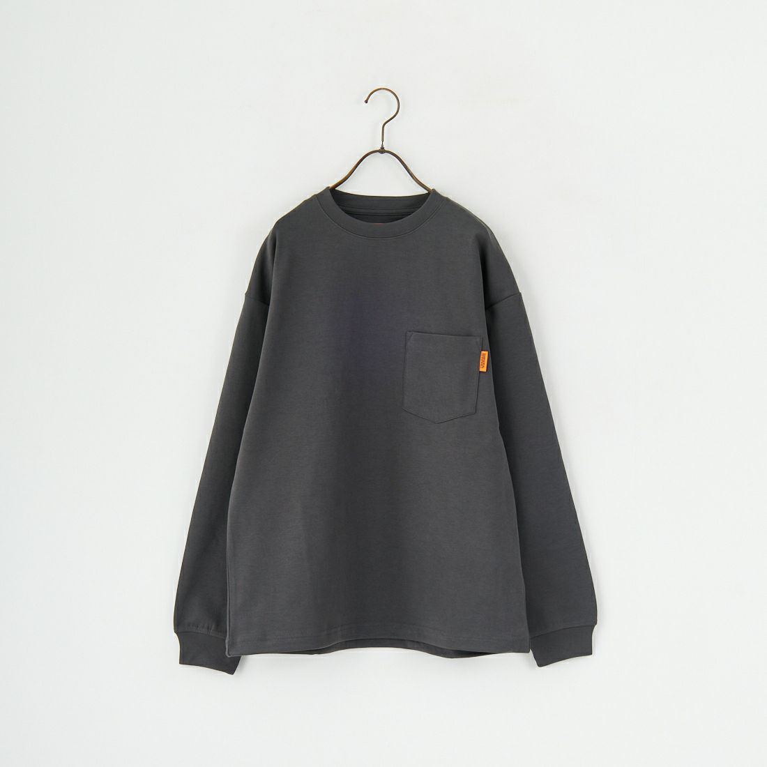 UNIVERSAL OVERALL [ユニバーサルオーバーオール] 別注 ドローコード付き ポンチロングスリーブTシャツ [U2533230IN-JF] CHARCOAL