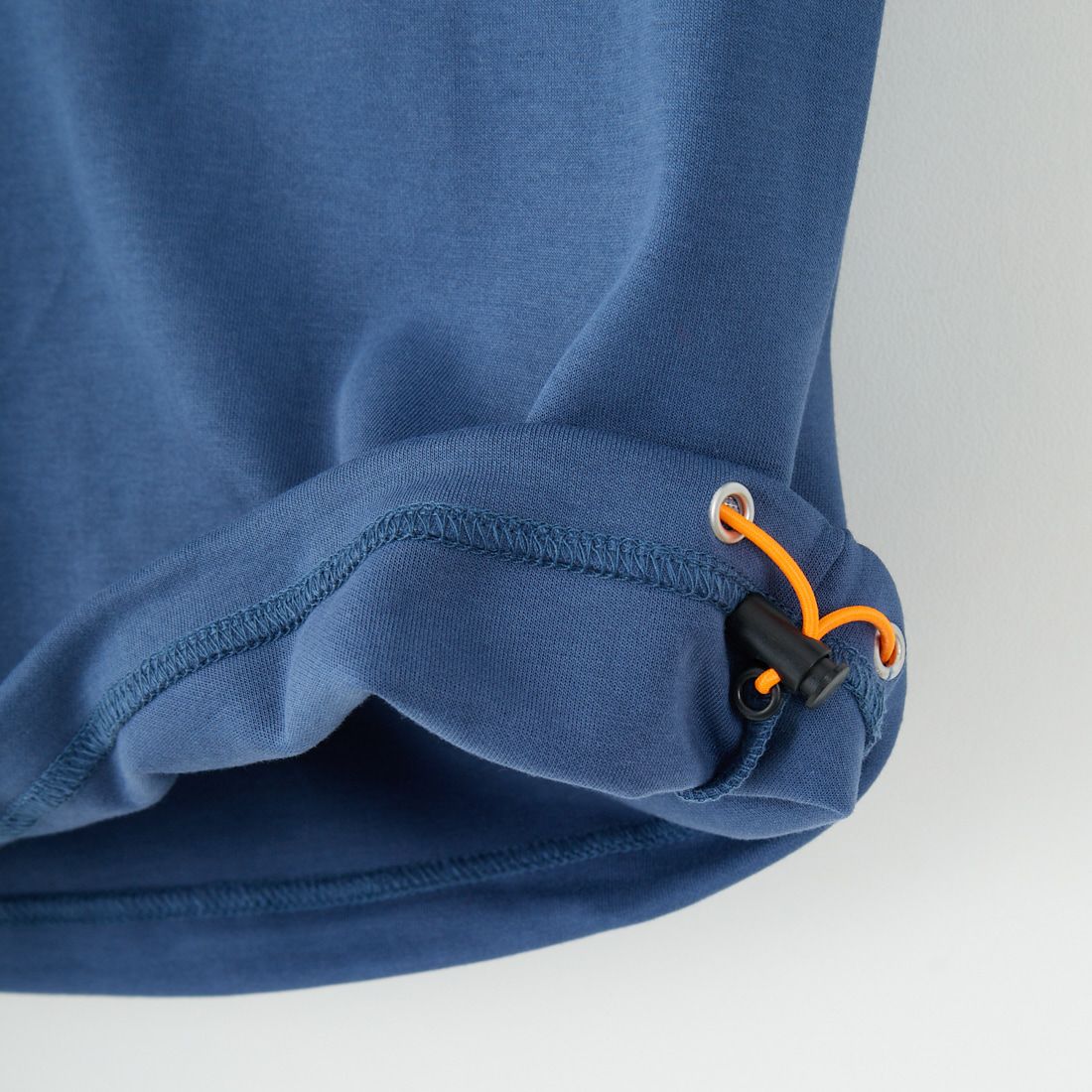 UNIVERSAL OVERALL [ユニバーサルオーバーオール] 別注 ドローコード付き ポンチロングスリーブTシャツ [U2533230IN-JF] BLUE