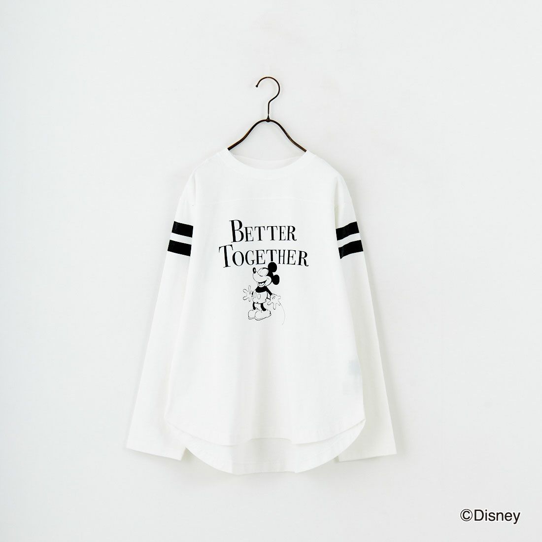 +81 BRANCA [ハチイチブランカ] MICKEY MOUSE/フットボールTシャツ [81B-25AW-CS07] OFF WHITE