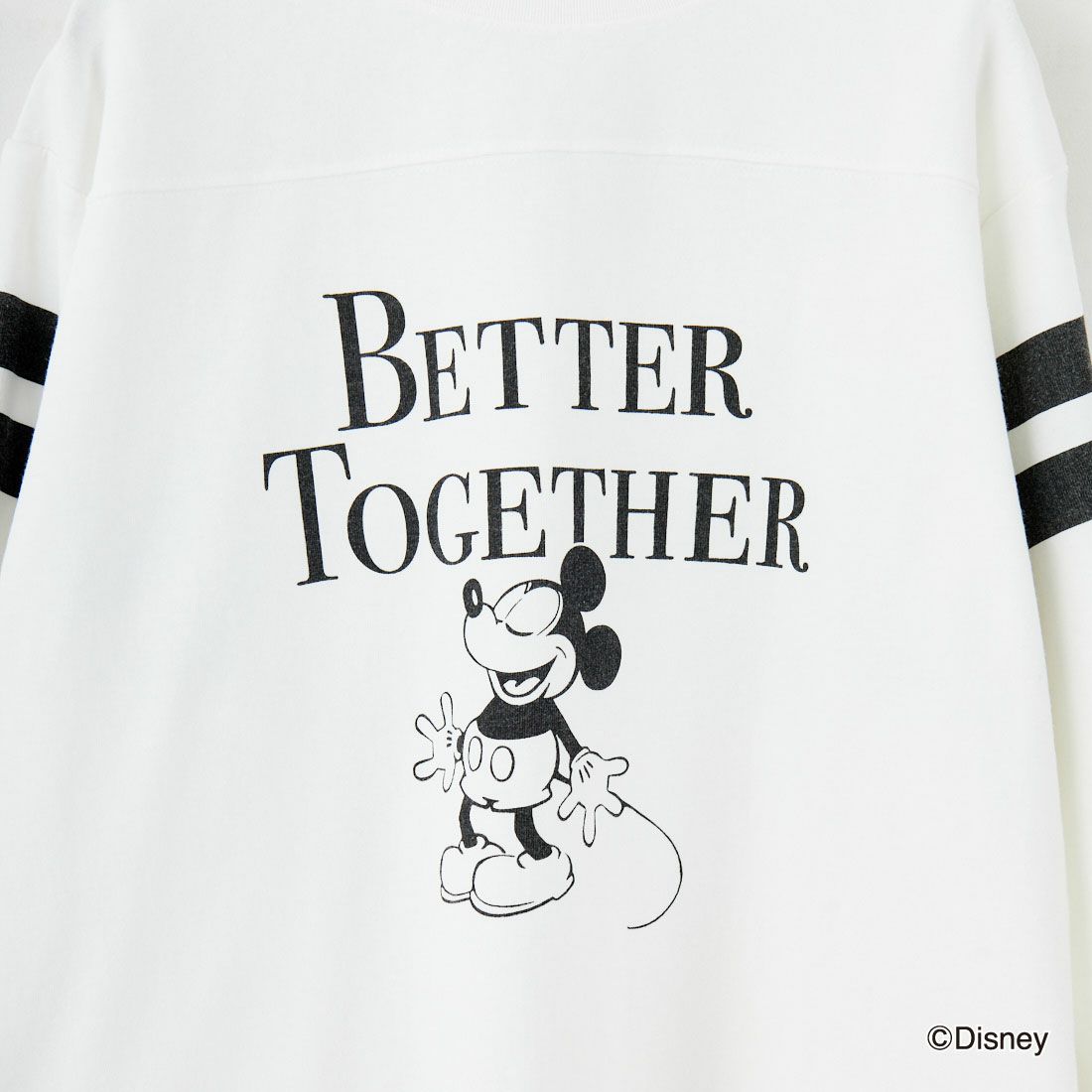 +81 BRANCA [ハチイチブランカ] MICKEY MOUSE/フットボールTシャツ [81B-25AW-CS07] OFF WHITE