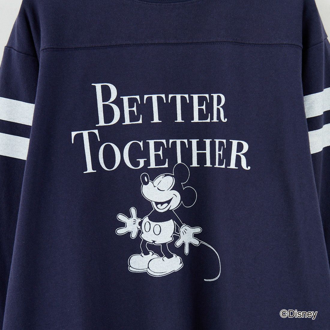 +81 BRANCA [ハチイチブランカ] MICKEY MOUSE/フットボールTシャツ [81B-25AW-CS07] NAVY