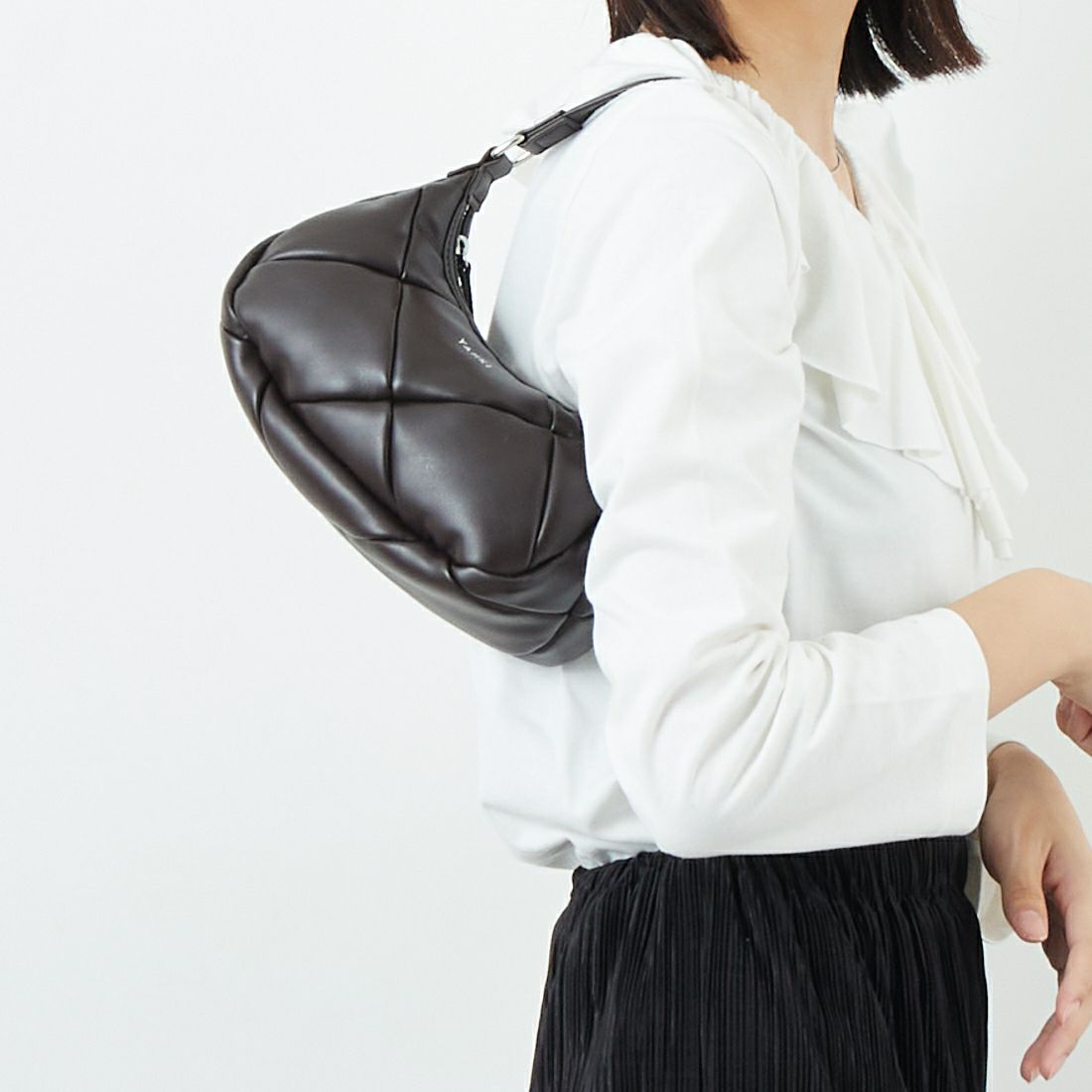 YAHKI [ヤーキ] フェイクレザーハンドバッグ [YH-745] DK.BROWN