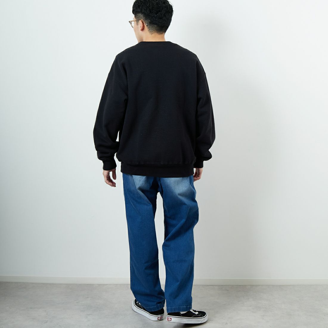 GRAMiCCi [グラミチ] 別注 ストレッチデニム エブリデイパンツ [GUP5-F1023-JF] D.USED BLU &&モデル身長：168cm 着用サイズ：L&&