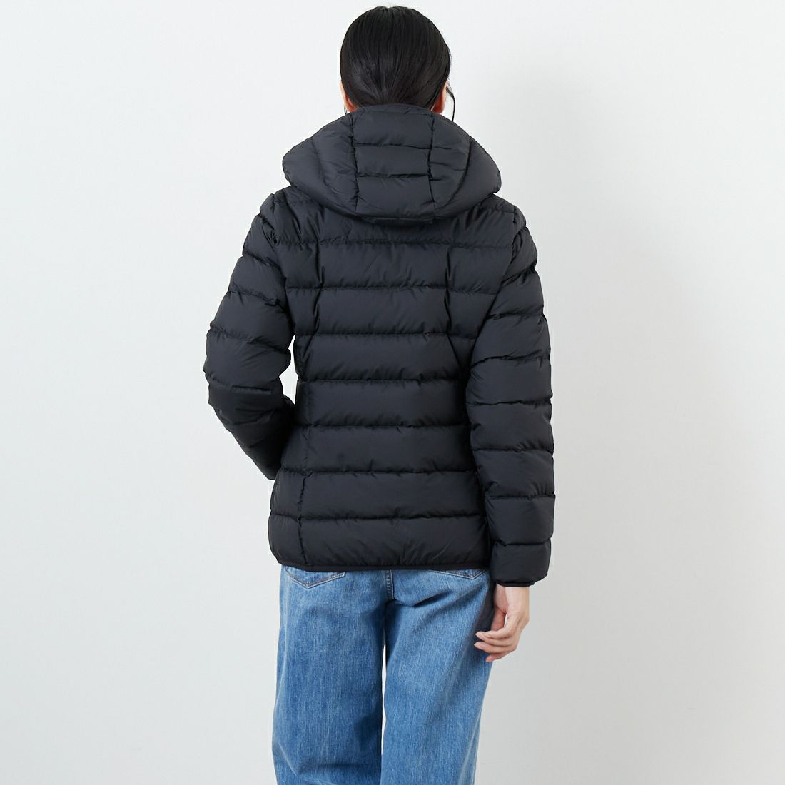 CAPE HORN [ケープホーン] MATT STELLA ダウンジャケット [B2560] 501 BLACK &&モデル身長：162cm 着用サイズ：40&&