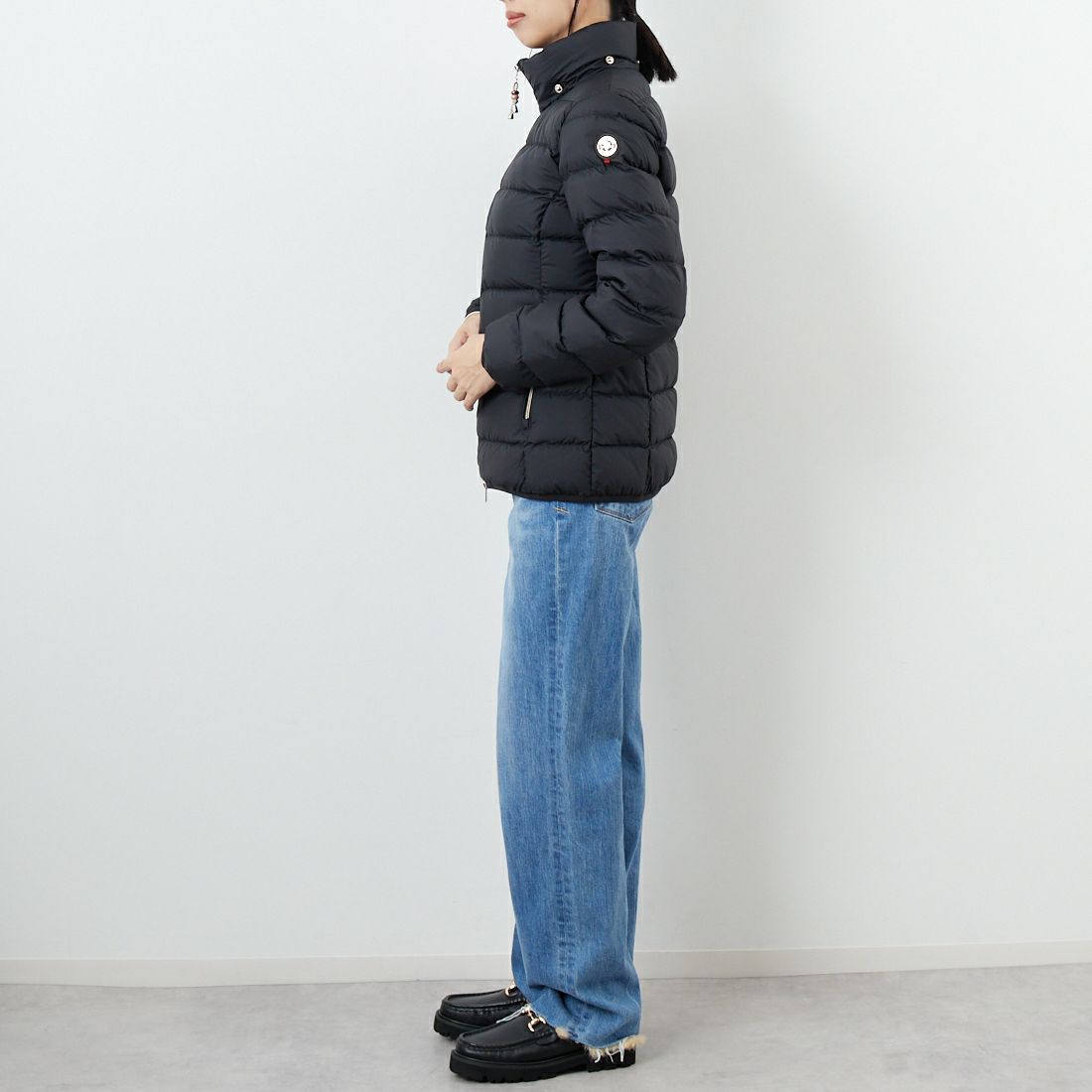 CAPE HORN [ケープホーン] MATT STELLA ダウンジャケット [B2560] 501 BLACK &&モデル身長：162cm 着用サイズ：40&&