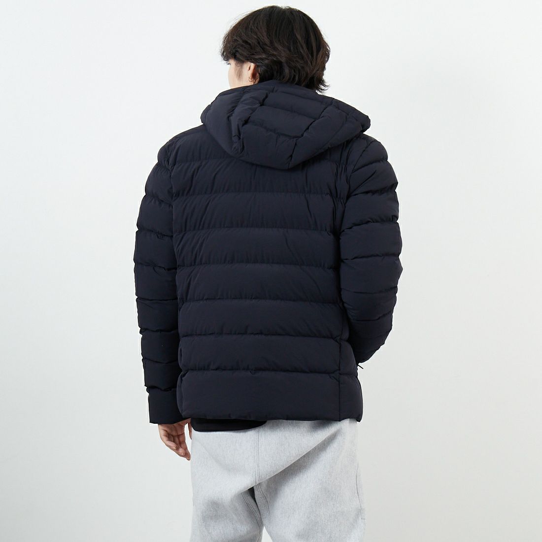 CAPE HORN [ケープホーン] WILLIAMS ダウンジャケット [B1590] 500 BLACK &&モデル身長：179cm 着用サイズ：48&&