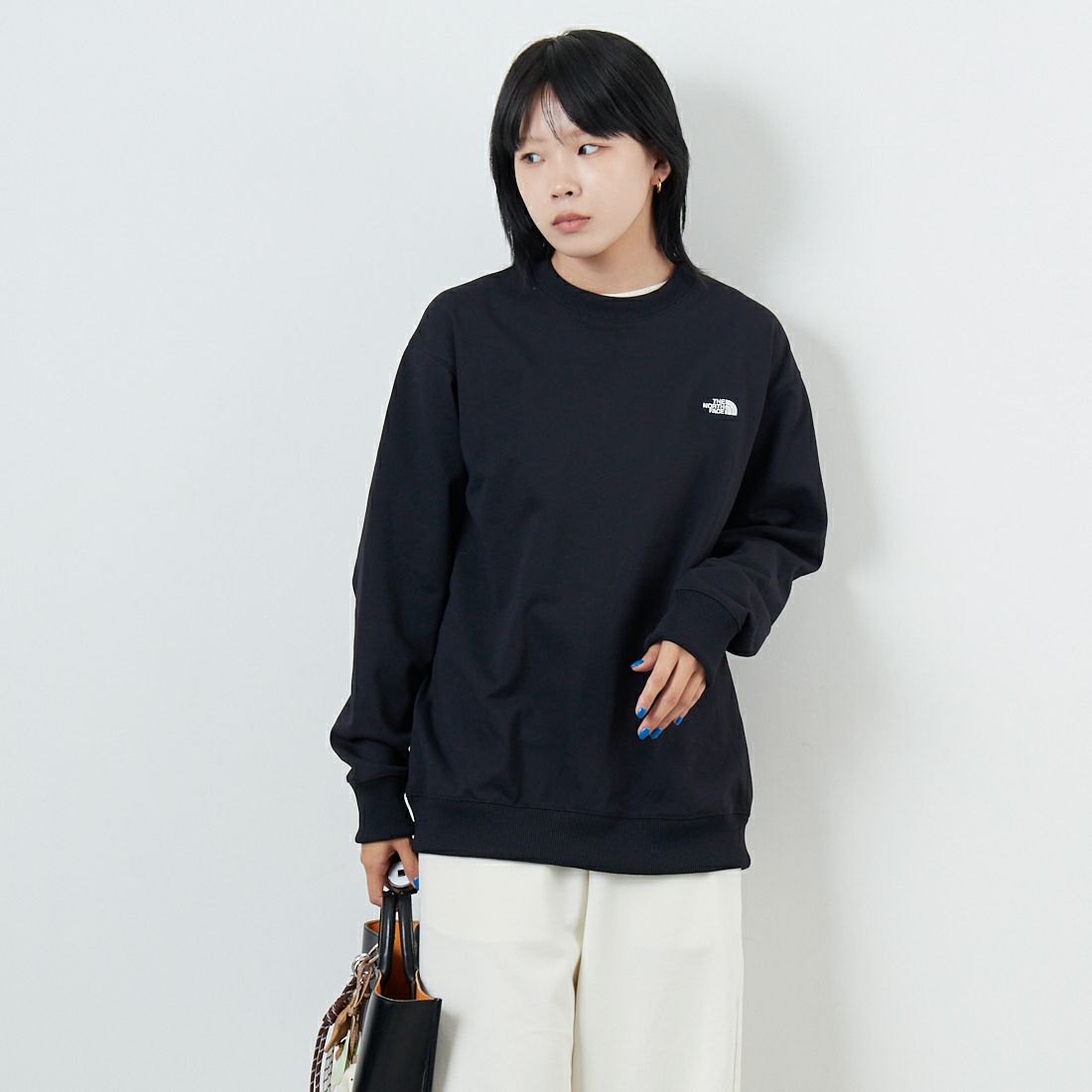 THE NORTH FACE [ザ ノースフェイス] スモールロゴヘザースウェットクルー [NT62532]