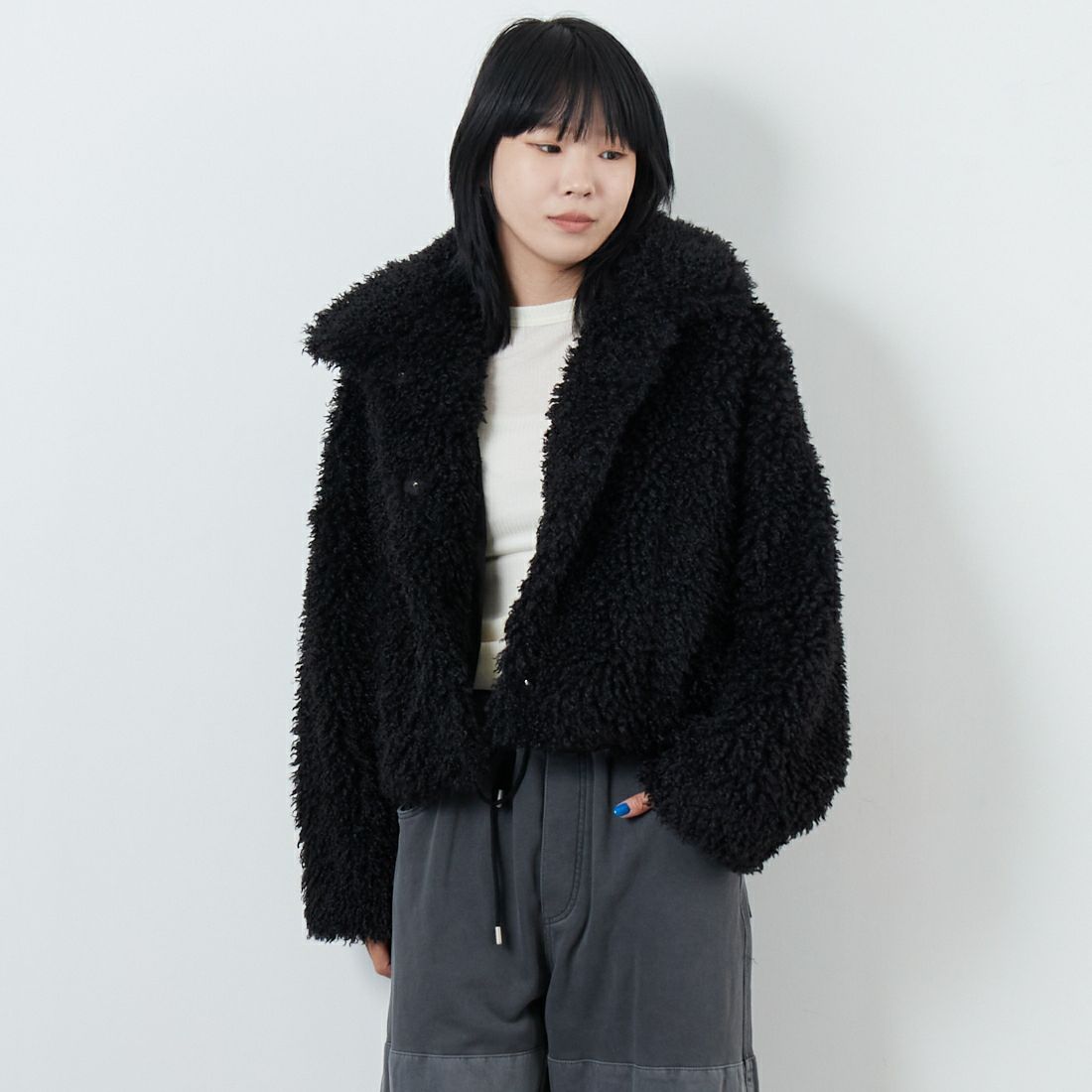 109 ﾌﾞﾗｯｸ&&モデル身長：167cm 着用サイズ：F&&