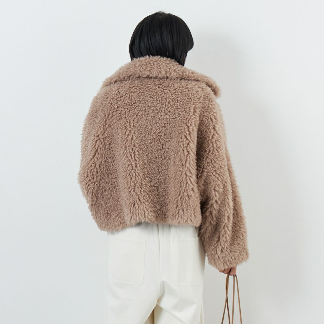Jeans Factory Clothes [ジーンズファクトリークローズ] プードルファーショートブルゾン [330024] 157 ﾓｶ &&モデル身長：167cm 着用サイズ：F&&