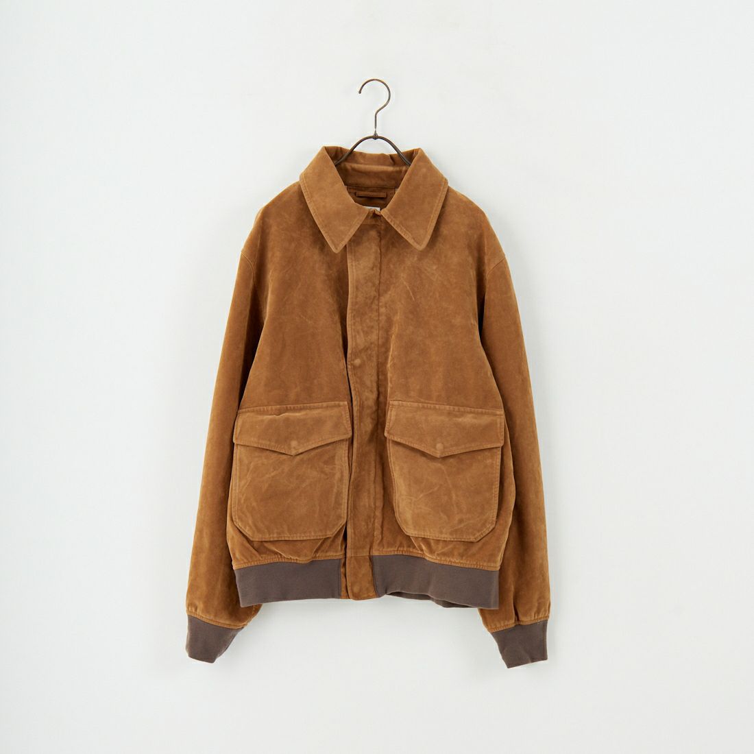 ARMY TWILL SANFORIZED [アーミーツイル サンフォライズド] 別注 ヴィーガンレザー A-2フライトジャケット [AM-2554502-INT-JF] BEG SUEDE