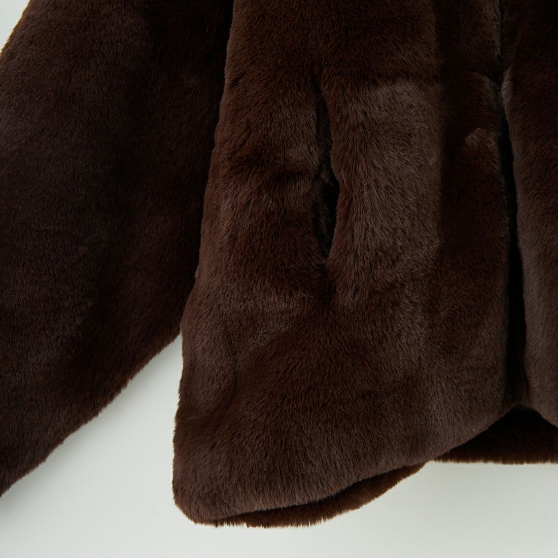 Jeans Factory Clothes [ジーンズファクトリークローズ] エコファーオーバーサイズブルゾン [330023] 155 ﾌﾞﾗｳﾝ