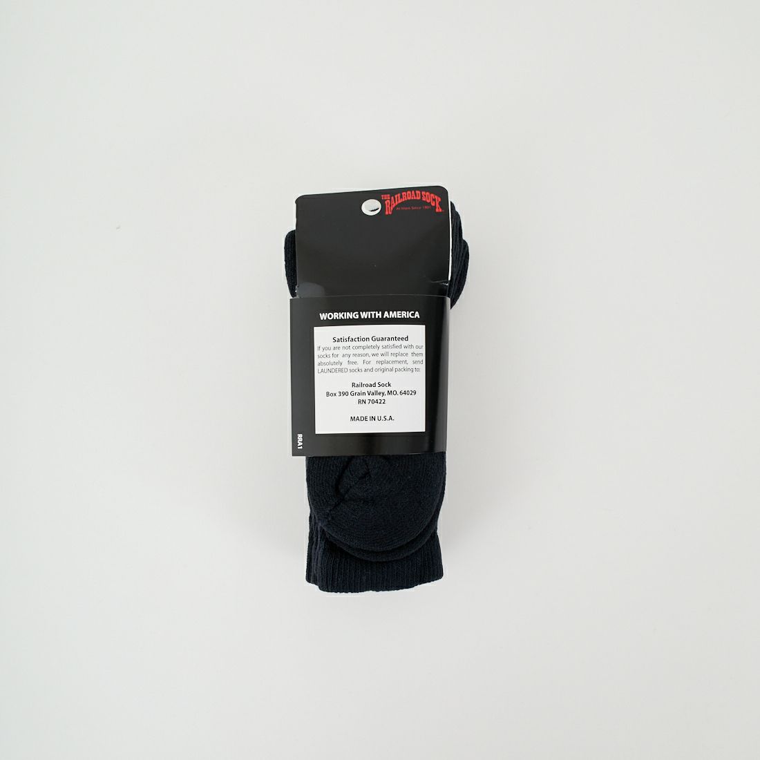 RAILROAD SOCK [レイルロードソック] クルーワークソックス 3足セット [RSS1060310] BLACK