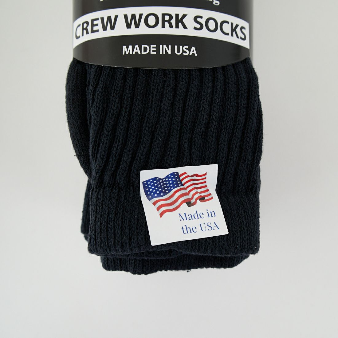 RAILROAD SOCK [レイルロードソック] クルーワークソックス 3足セット [RSS1060310] BLACK