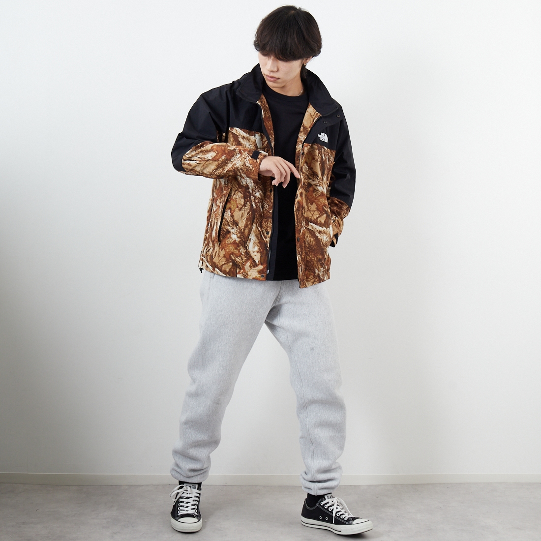 THE NORTH FACE [ザ ノースフェイス] ノベルティハイドレナウィンドジャケット [NP72553] FF &&モデル身長：179cm 着用サイズ：M&&