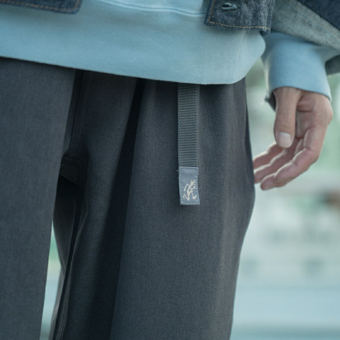 GRAMiCCi [グラミチ] 別注 ウールライク ワイドパンツ [GUP5-F1025-JF] CHARCOAL