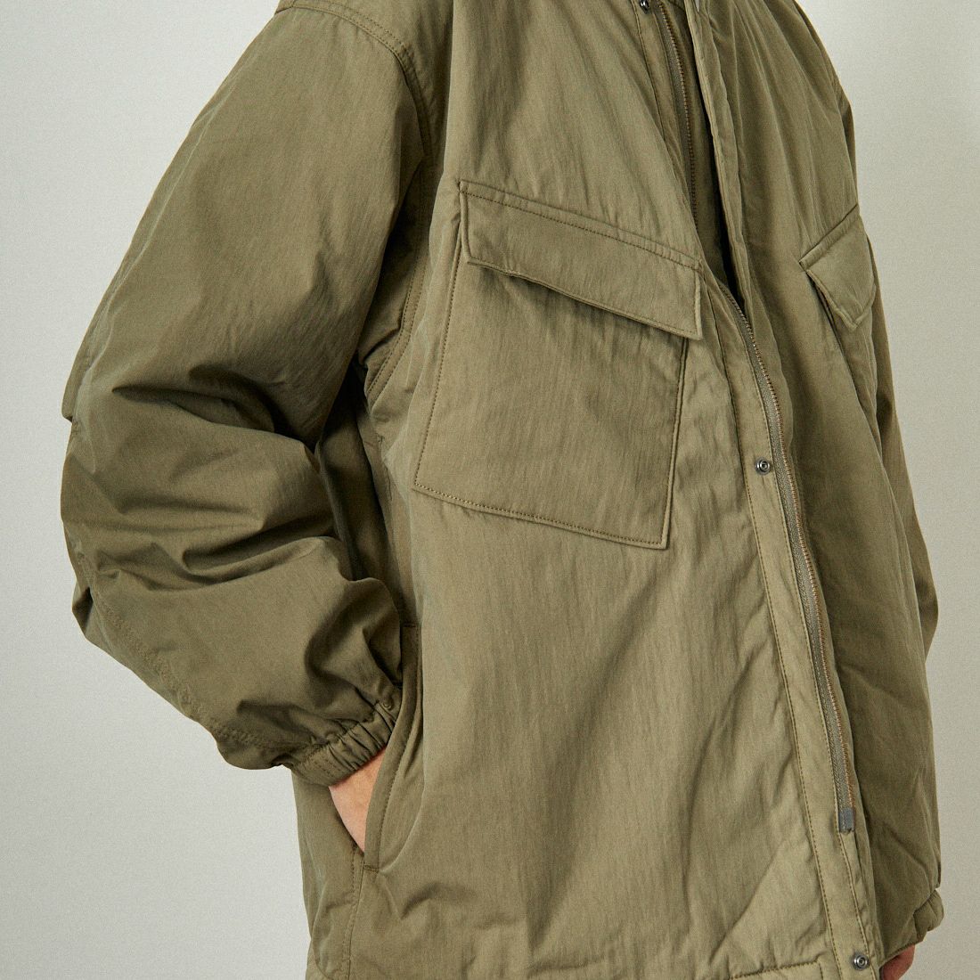 ARMY TWILL SANFORIZED [アーミーツイル サンフォライズド] 別注 中綿入り ケミカルプロテクトジャケット [AM-2554501-INT-JF] KHAKI