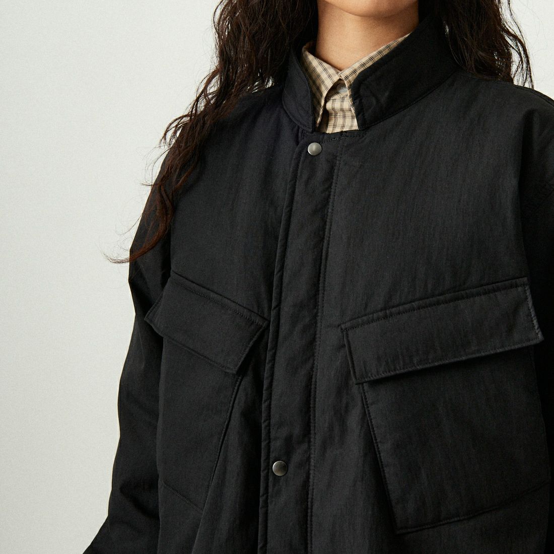 ARMY TWILL SANFORIZED [アーミーツイル サンフォライズド] 別注 中綿入り ケミカルプロテクトジャケット [AM-2554501-INT-JF] BLACK