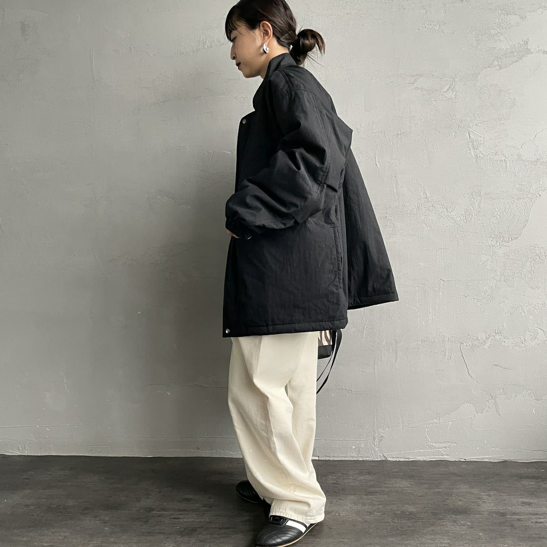 ARMY TWILL SANFORIZED [アーミーツイル サンフォライズド] 別注 中綿入り ケミカルプロテクトジャケット [AM-2554501-INT-JF] BLACK
