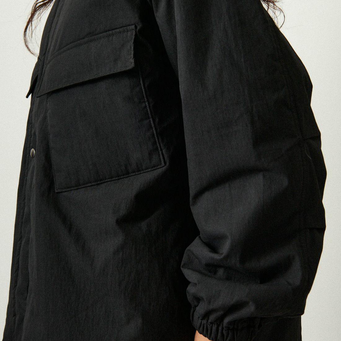 ARMY TWILL SANFORIZED [アーミーツイル サンフォライズド] 別注 中綿入り ケミカルプロテクトジャケット [AM-2554501-INT-JF] BLACK