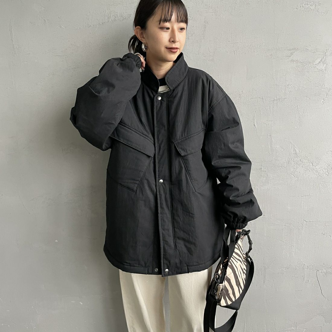 ARMY TWILL SANFORIZED [アーミーツイル サンフォライズド] 別注 中綿入り ケミカルプロテクトジャケット [AM-2554501-INT-JF] BLACK