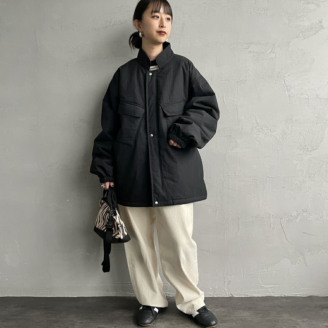 ARMY TWILL SANFORIZED [アーミーツイル サンフォライズド] 別注 中綿入り ケミカルプロテクトジャケット [AM-2554501-INT-JF] BLACK