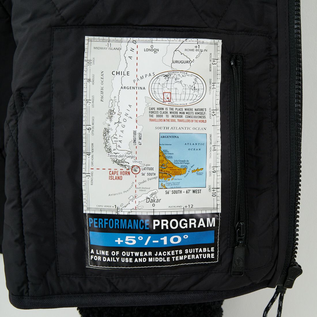 CAPE HORN [ケープホーン] LENNOX ボアブルゾン [B1578] 500 BLACK