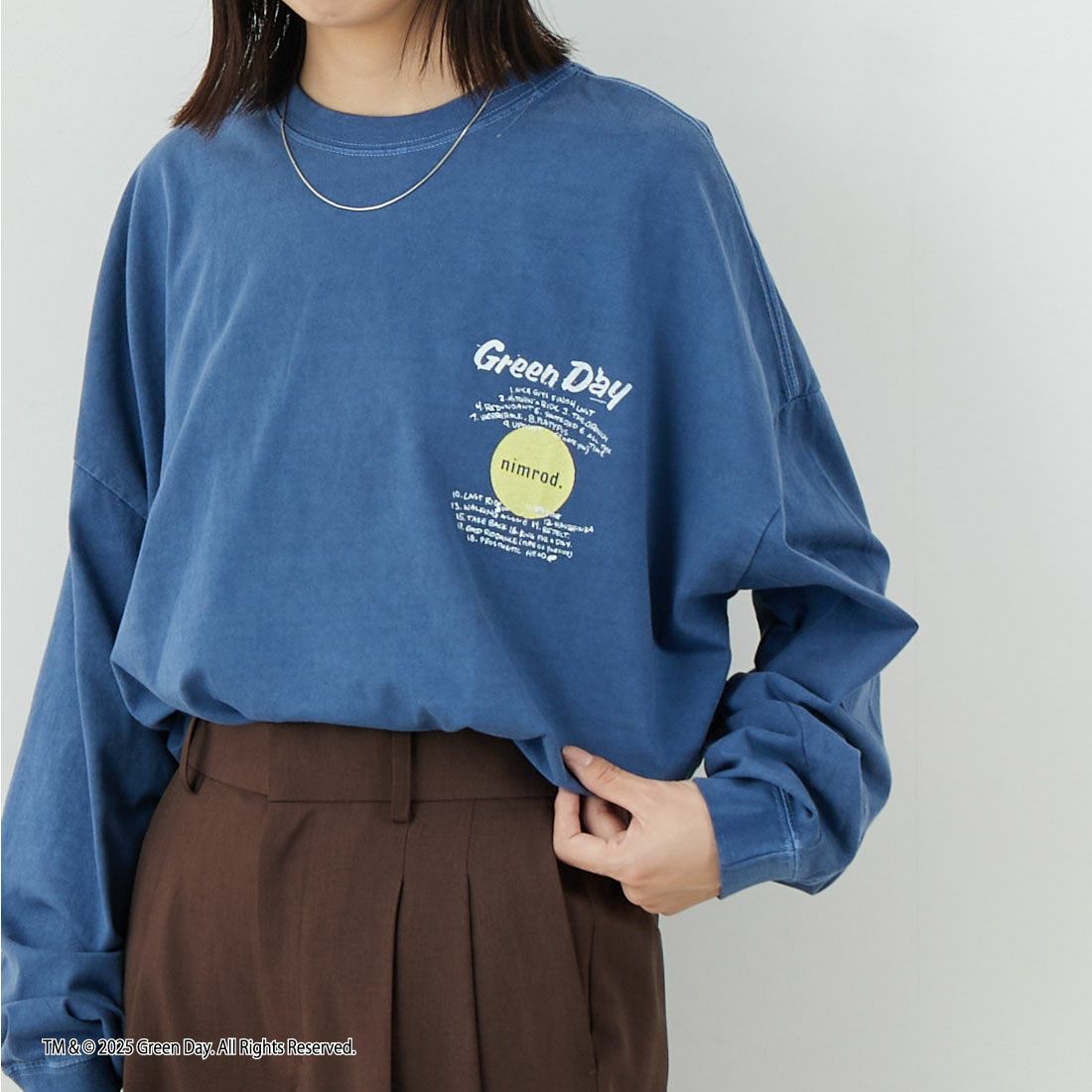 GOOD ROCK SPEED [グッドロックスピード] Nimrod/Tシャツ [25GRD201W] LT.NAVY &&モデル身長：162cm 着用サイズ：F&&