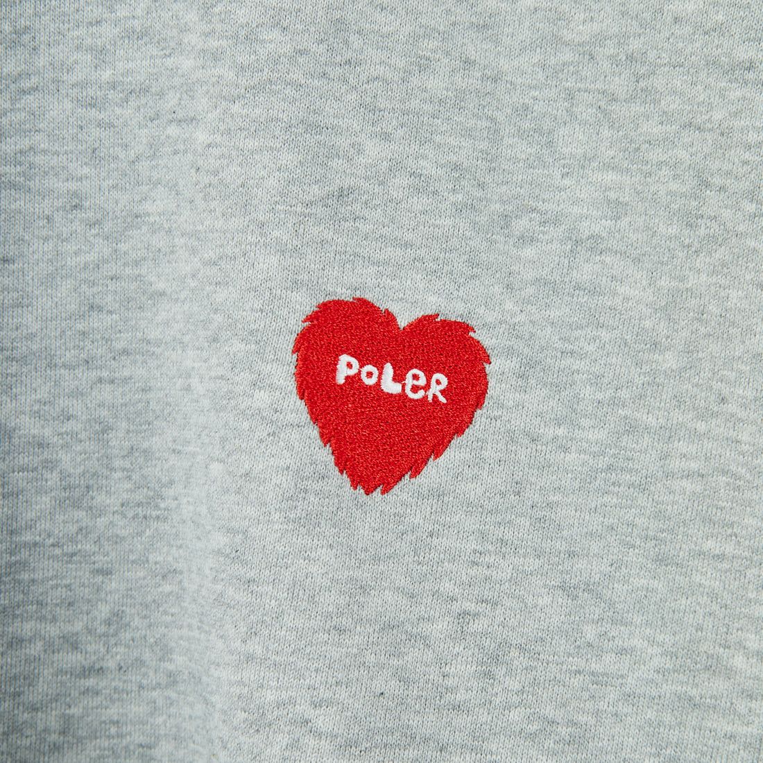 POLeR [ポーラー] FURRY HEART クルーネックスウェット [253MCV0043] HEATHER GR