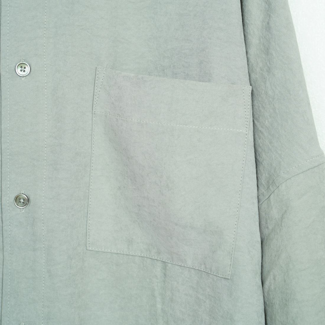 SLICK [スリック] ヴィンテージサテン ドルマンスリーブレギュラーカラーシャツ [5121022] 740 GRAY