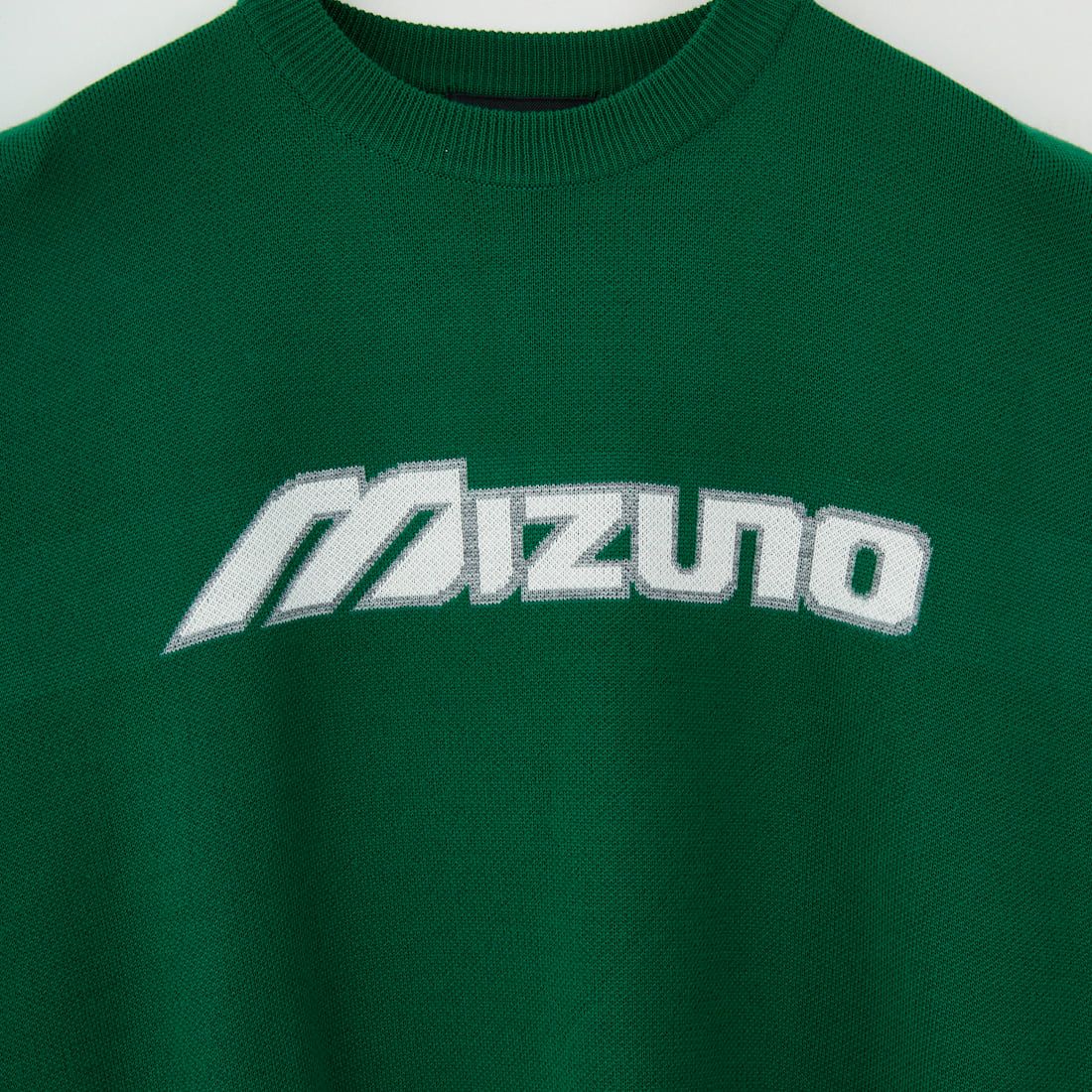 NEW VINTAGE GOLF [ニュービンテージゴルフ] MIZUNO×NVG クラシックロゴクルーネックニット [MZN-0422] GREEN