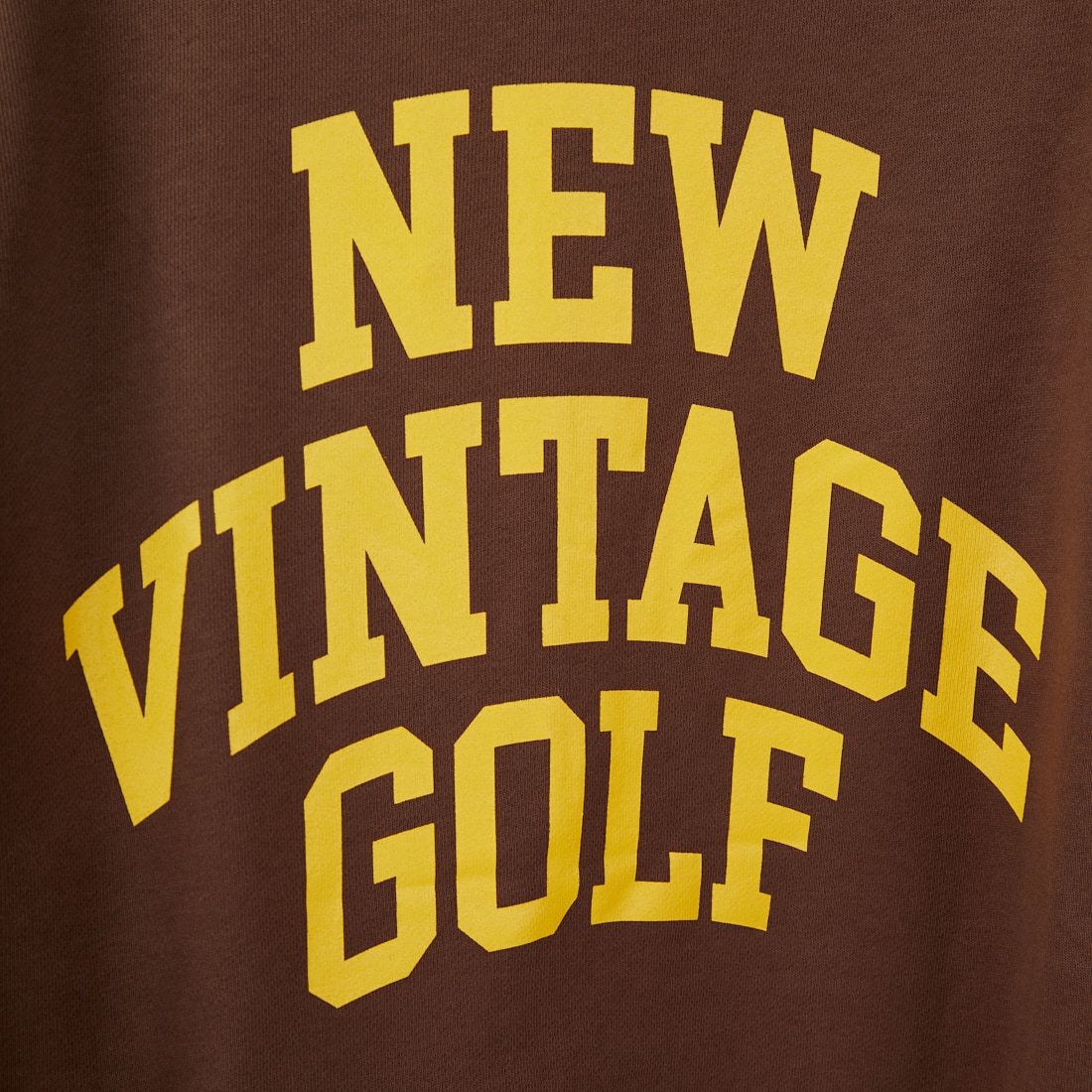 NEW VINTAGE GOLF [ニュービンテージゴルフ] ロゴプリントジップフーディ [NVG-0412] DARK BROWN