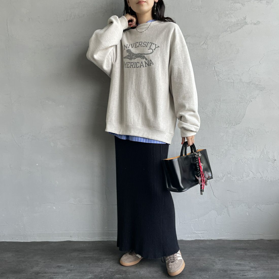 Americana [アメリカーナ] リバースウィーブ クルーネックスウェット