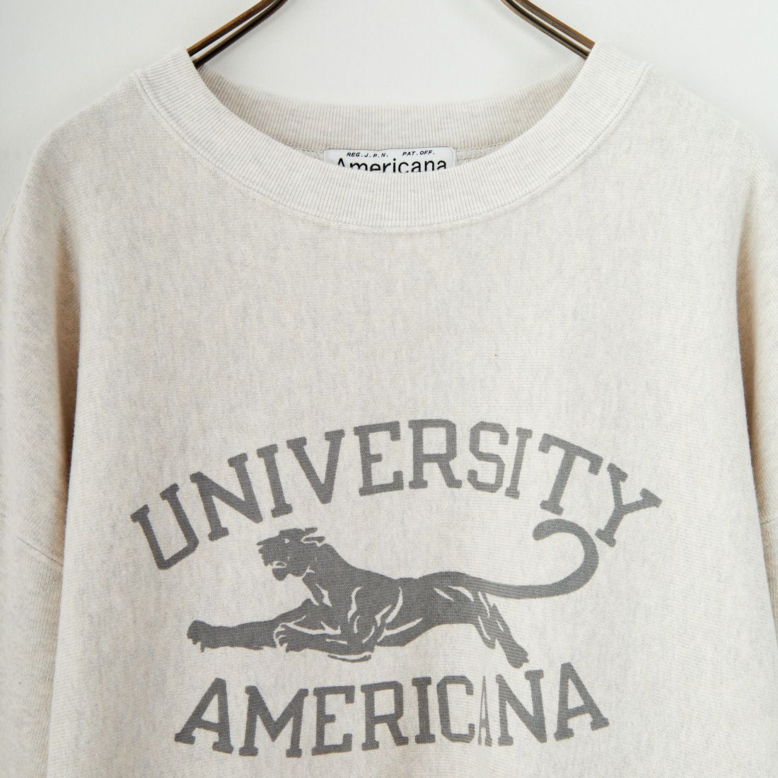 AMERICANAアメリカーナ/リバースウィーブクルーネックスウェット Americana(アメリカーナ)レディース リバースウィーブ クルーネック