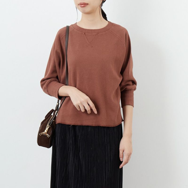 トップス KKCS KHA:KI [カーキ] ハニカム8分袖トップス [MIL25FCS3467]｜ジーンズ