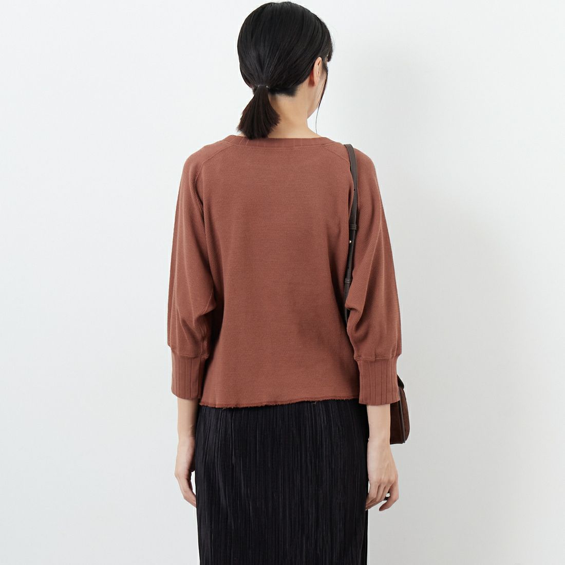 トップス KKCS KHA:KI [カーキ] ハニカム8分袖トップス [MIL25FCS3467]｜ジーンズ