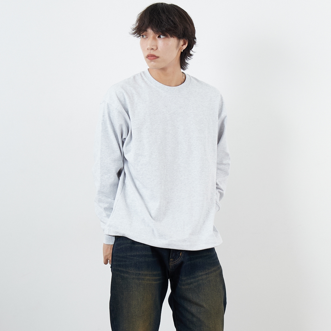 Health knit [ヘルスニット] ヘンリーネック ロングスリーブTシャツ