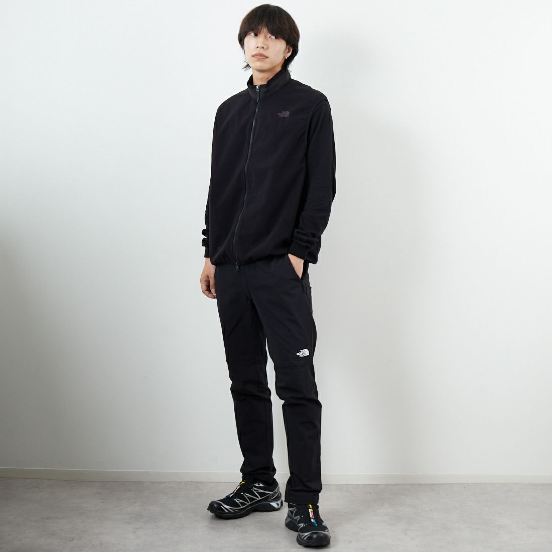 THE NORTH FACE [ザ ノースフェイス] ウィンドストッパーエンライドベスト [NL72562] K &&モデル身長：179cm 着用サイズ：M&&
