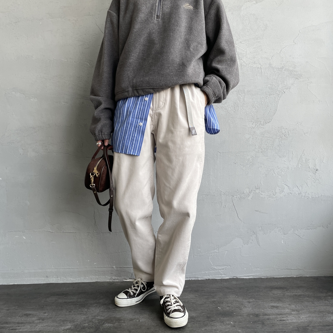 グラミチ 22AW ×ブレインデッドコラボ コーデュロイパンツ ブリーチ