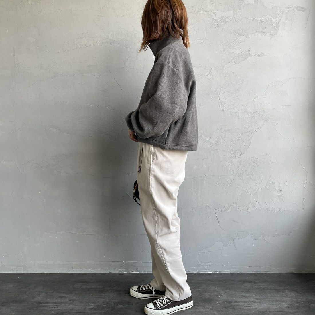 GRAMiCCi [グラミチ] 別注 コーデュロイ エブリデイパンツ [GUP5-F1022-JF] BONE &&モデル身長：158cm 着用サイズ：S&&