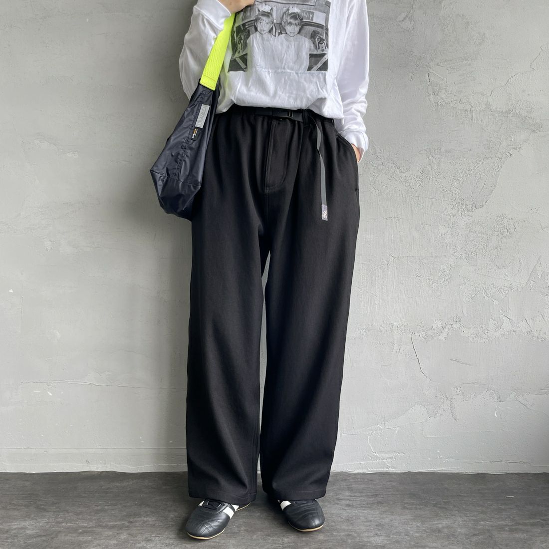 GRAMiCCi [グラミチ] 別注 ウールライク ワイドパンツ [GUP5-F1025-JF] BLACK