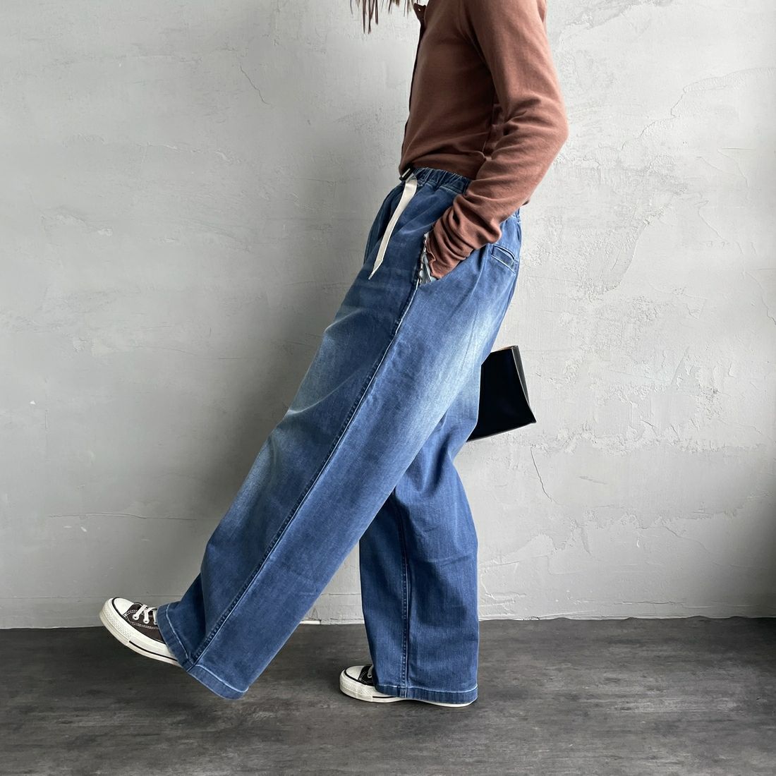 GRAMiCCi [グラミチ] 別注 ワイドデニムパンツ [GUP5-F1089-JF] D.USED BLU