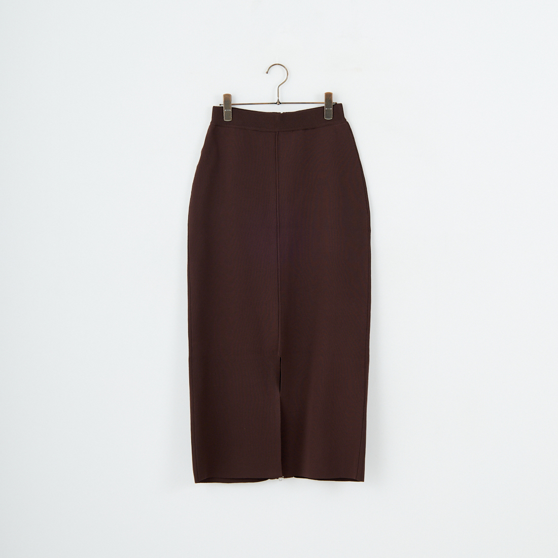 Maison de L'allure [メゾン ドゥ ラリュール] 2WAYジップナローニットスカート [M25131025] 28 BROWN