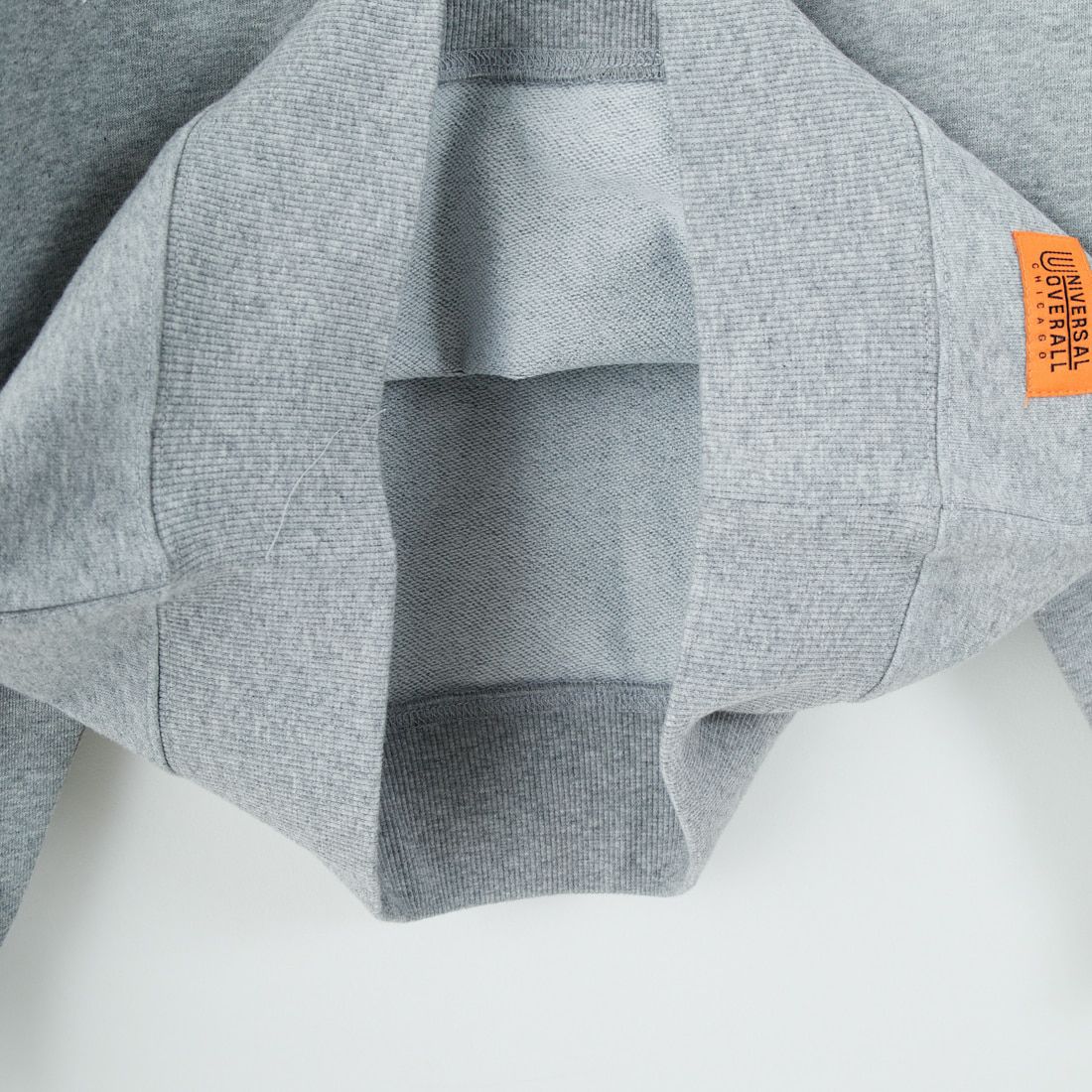 UNIVERSAL OVERALL [ユニバーサルオーバーオール] 別注 カレッジロゴデザイン クルーネックスウェット [U2531228IN-JF] ASH GRY