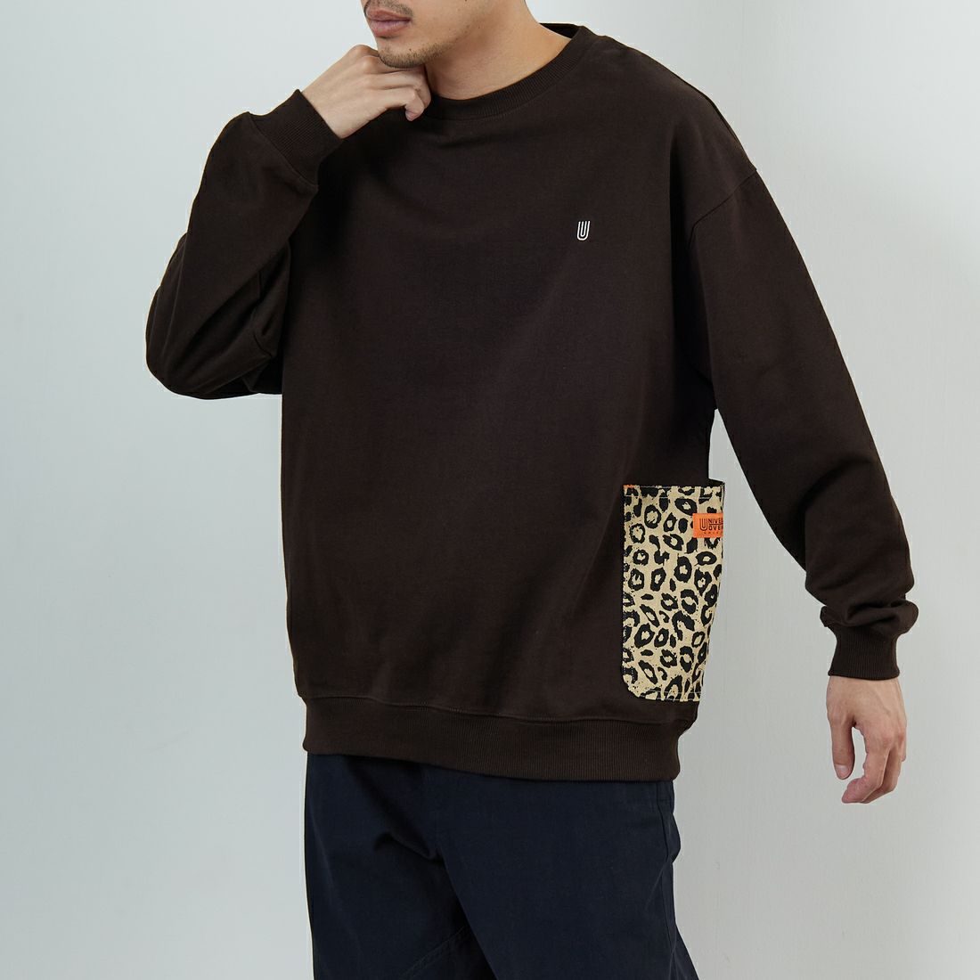 BROWN&&モデル身長：168cm 着用サイズ：L&&