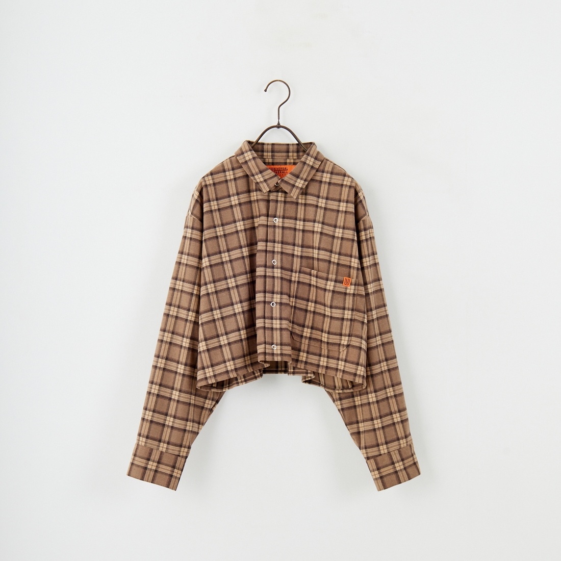 UNIVERSAL OVERALL [ユニバーサルオーバーオール] 別注 ショート丈ビッグポケットシャツ [U2533158IN-JF] BEIGE